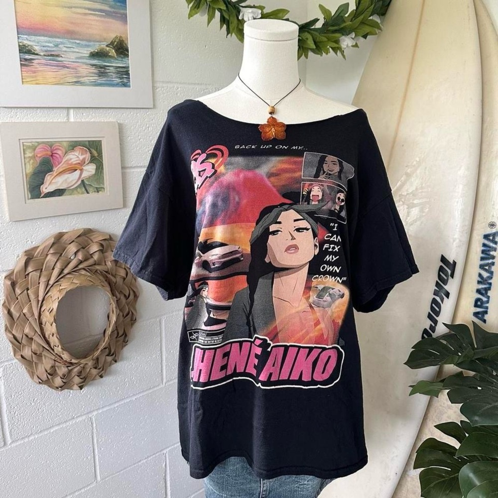 ੈ☆‧₊˚ JHENE AIKO BS MANGA OFF SHOULDER TEE